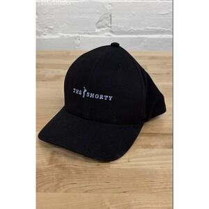 Black‎ Black baseball cap with "THE SHORTY" embroidered in light blue One Size